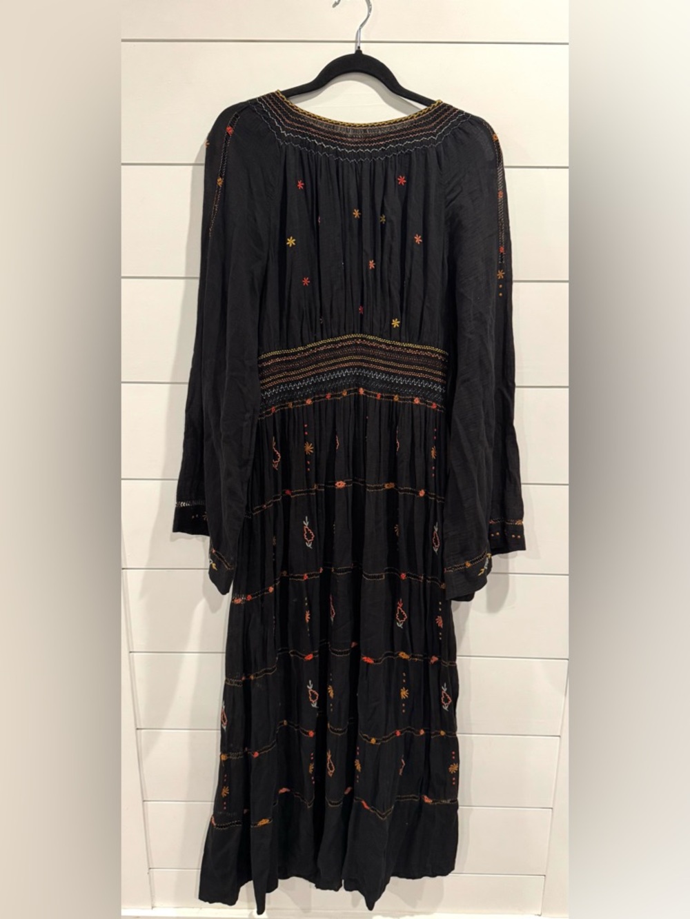 Doen black Joni embroidered maxi dress - Picture 3 of 11